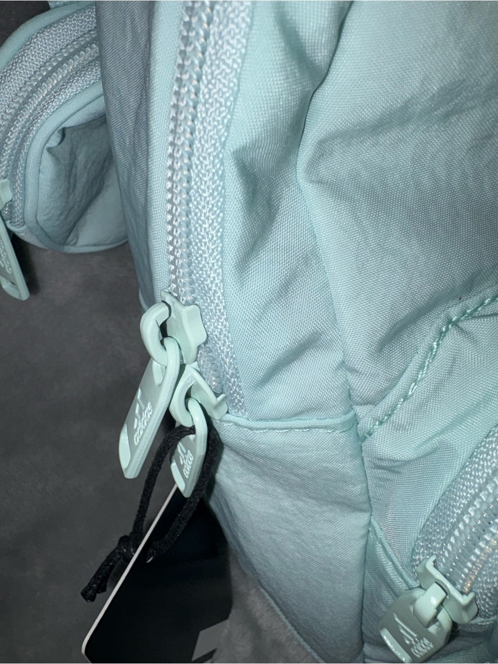 adidas Mint Green Mini Backpack with Front Pouch New with Tags - Picture 10 of 13